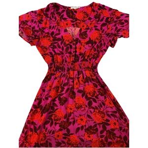 Abel The Label Elastic Waist w/Hi-Low Hem w/Ruffle‎  Rayon Maxi Dress Sz XS J6